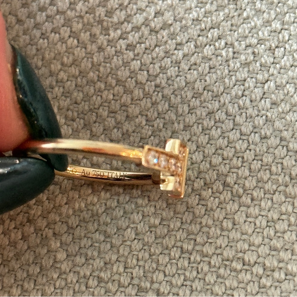 ⭐️Tiffany⭐️T Diamond 18K Gold Wire Ring - Picture 9 of 12